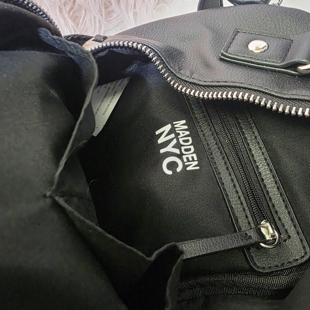 Madden NYC Black Sparkle Mini Backpack - Picture 4 of 7
